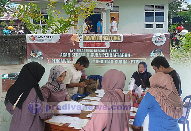 IMG 20240103 Panwascam Tanjungpandan Terima Berkas Calon Petugas PTPS Panwascam Tanjungpandan