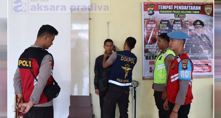 IMG 20250303 Pabanrim Polres Beltim Verifikasi Berkas Penerimaan Polri Penerimaan Polri